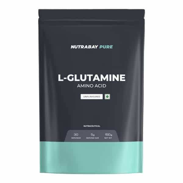 Nutrabay Pure L-Glutamine Powder | Amino Acid - Post Workout Supplement - 150G | Unflavoured