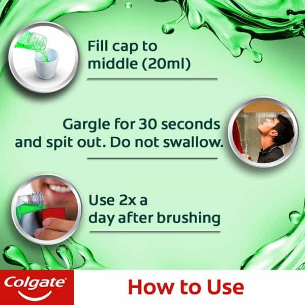 Colgate Plax Antibacterial Mouthwash 24/7 Fresh Breath With Natural Tea Extracts (Fresh Tea) -500Ml