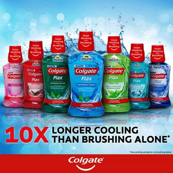 Colgate Plax Antibacterial Mouthwash 24/7 Fresh Breath With Natural Tea Extracts (Fresh Tea) -500Ml