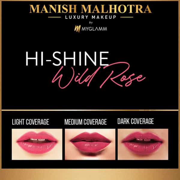 Manish Malhotra Beauty By Myglamm Hi-Shine Lipstick-Wild Rose
