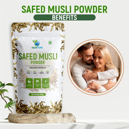 Vedapure Safed Musli Supports Vigor & Vitality -100gram