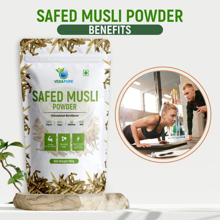 Vedapure Safed Musli Supports Vigor & Vitality -100gram