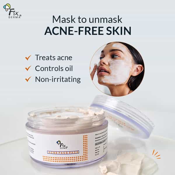 Fixderma Acne Face Pack With Aloe Vera Gel - 50Gm