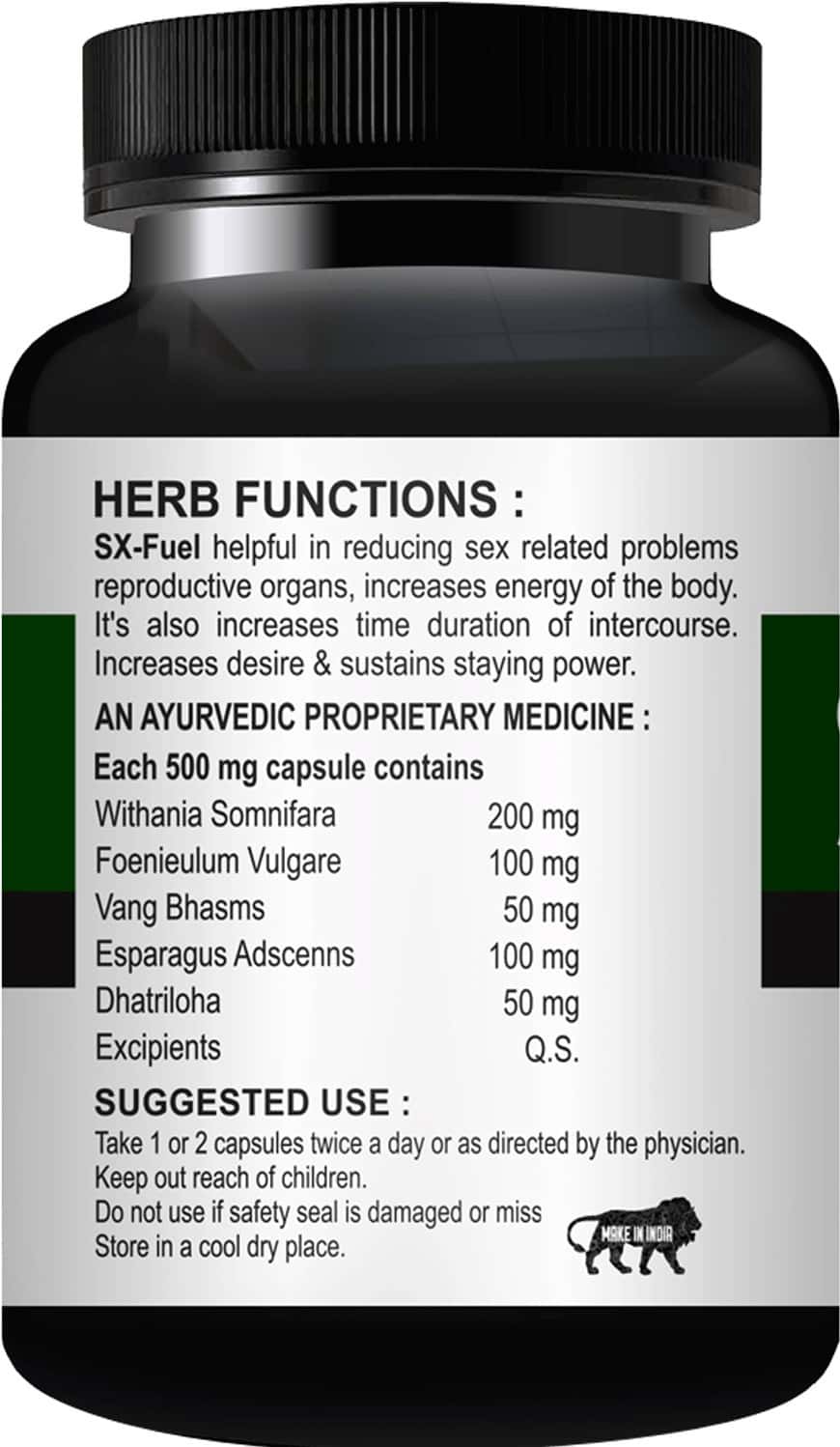 Buy HERBAL CAPSULES FOR IMPROVE ENERGY, PERFORMANCE CONFIDENCE (30