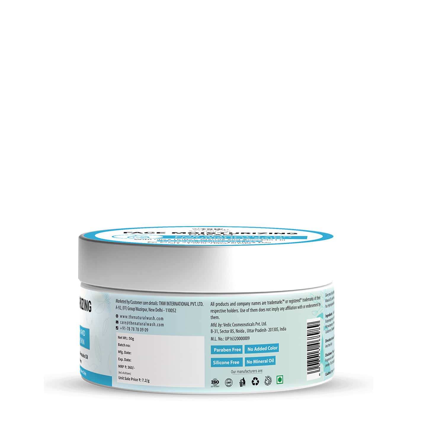 Tnw The Natural Wash Face Moisturizing Cream For Dry To Combination | Sensitive 50 Gm