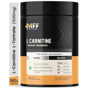 Myfitfuel L-carnitine L-tartrate (1500mg) 180 Capsules| Fat Loss | Weight Management