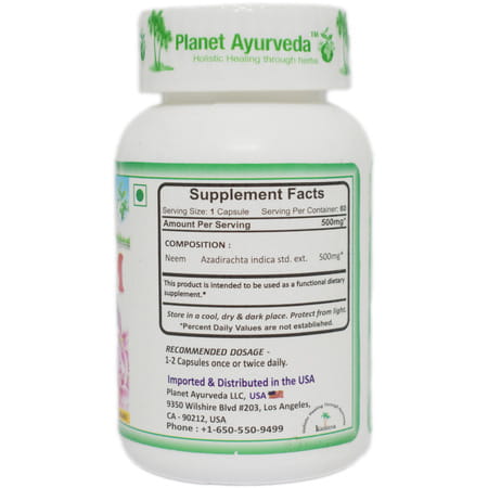 Planet Ayurveda Neem Capsules - 60 Capsules