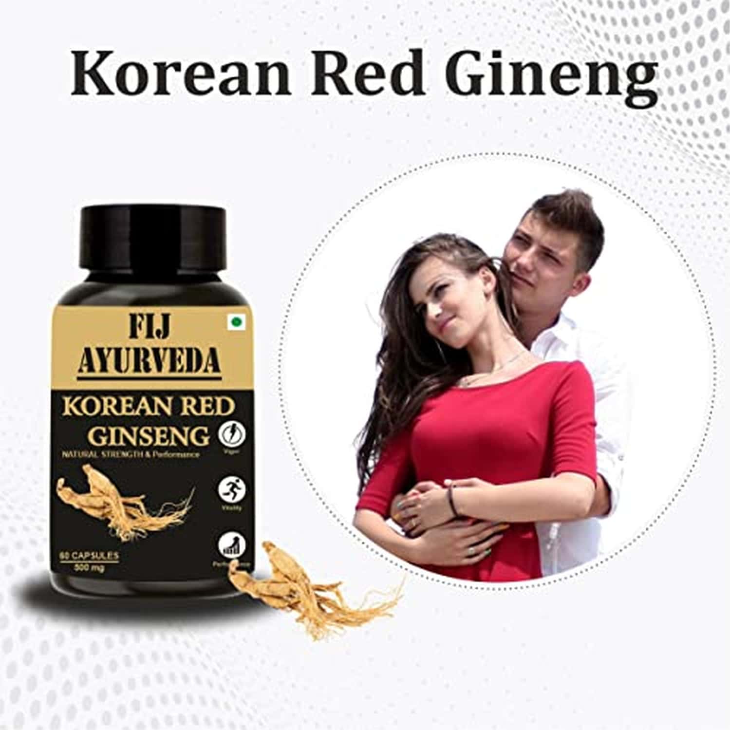 Buy FIJ AYURVEDA KOREAN RED GINSENG ROOT EXTRACT STRENGTH, STAMINA