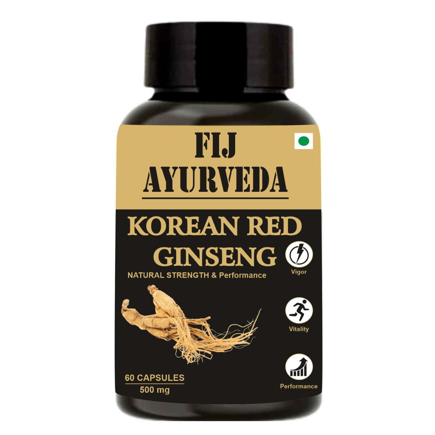Buy FIJ AYURVEDA KOREAN RED GINSENG ROOT EXTRACT STRENGTH, STAMINA