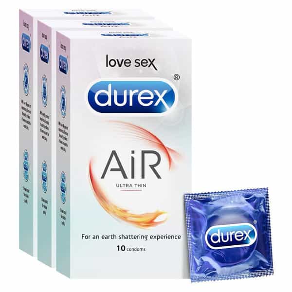 Durex Air Ultra Thin Condoms - 10 Count (Pack Of 3)