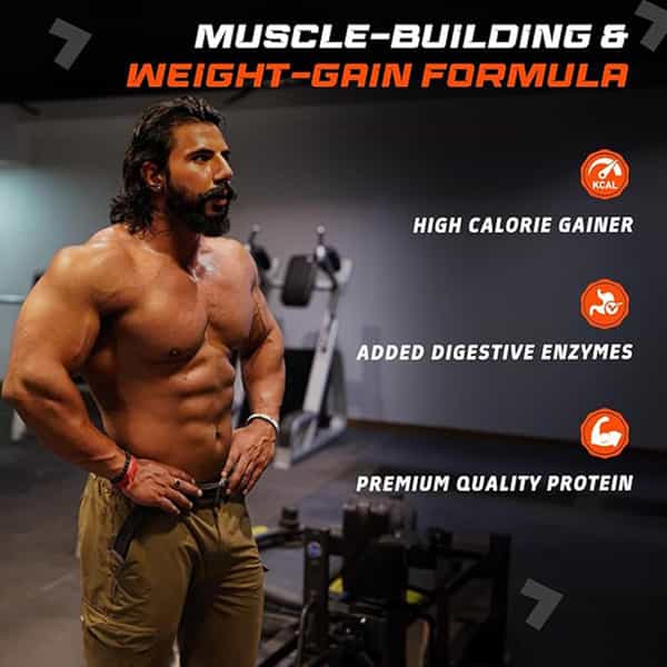 Fuel One Max Gainer (Caramel Toffee| 1Kg) | High-Calorie Gainer With Added Digestive Enzymes
