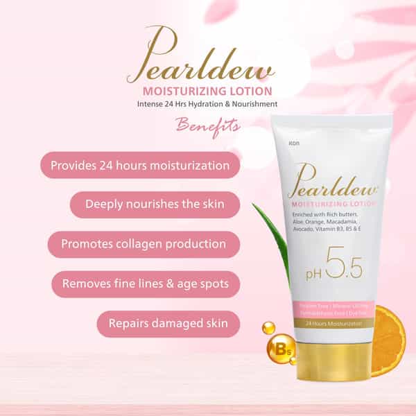 Pearldew Moisturizing Lotion 100 Ml | With Almond & Cocoa Butter (Pack Of 2)