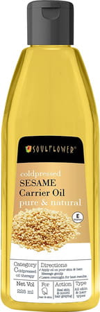 Soulflower Coldpressed Sesame Carrier Oil 225ml