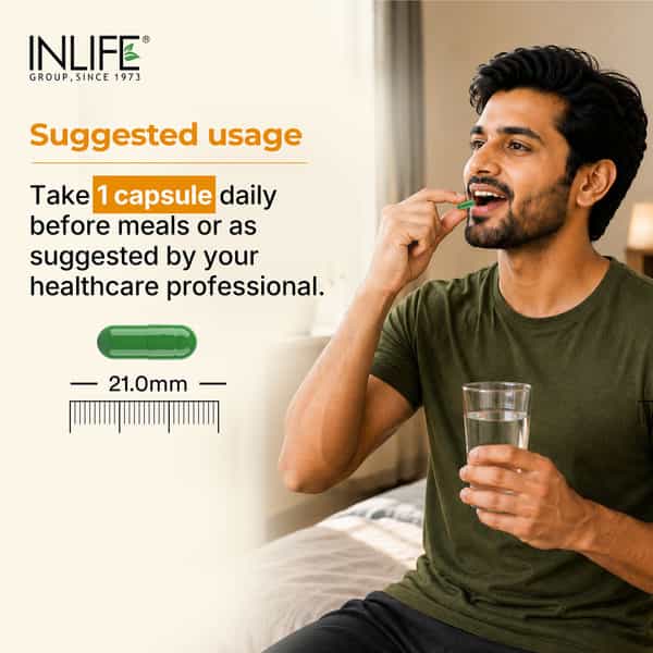 Inlife Pumpkin Seed Extract 500Mg Hair & Prostate Health - 60 Capsules