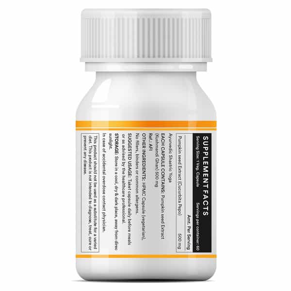 Inlife Pumpkin Seed Extract 500Mg Hair & Prostate Health - 60 Capsules