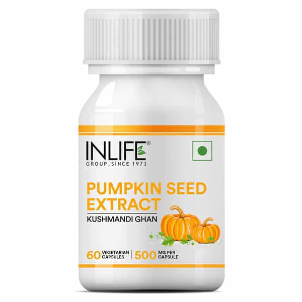 Inlife Pumpkin Seed Extract 500Mg Hair & Prostate Health - 60 Capsules