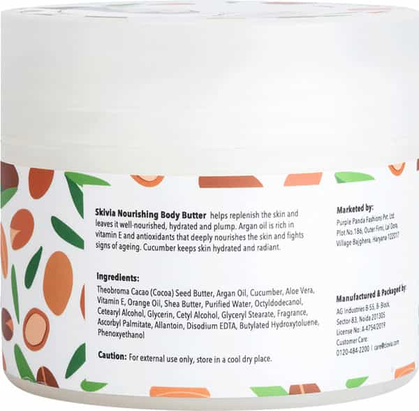 Skivia Nourishing Body Butter With Cacao | Nourishment & Hydration | For All Skin Types (200 G)