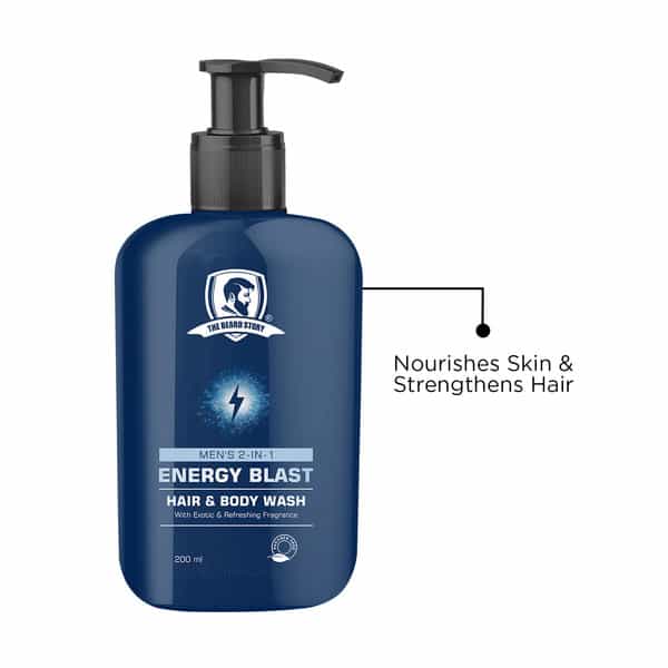 The Beard Story Men's 2-In-1 Energy Blast Hair & Body Wash 200 Ml