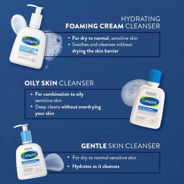 Cetaphil Hydrating Foaming Cream Cleanser | Dry To Normal Sensitive Skin | 236 Ml