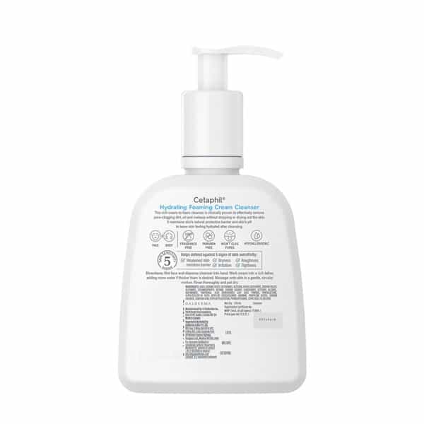Cetaphil Hydrating Foaming Cream Cleanser | Dry To Normal Sensitive Skin | 236 Ml