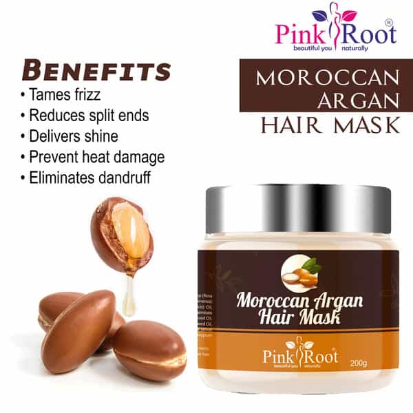 Pink Root Moroccan Argan Hair Mask 200Gm