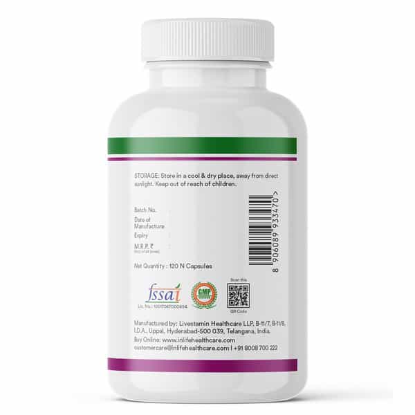 Inlife Milk Thistle 800Mg For Liver Health & Detox Support - 120 Capsules