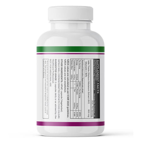 Inlife Milk Thistle Extract 800Mg | 80% Silymarin Liver Support Supplement - 120 Vegetarian Capsules