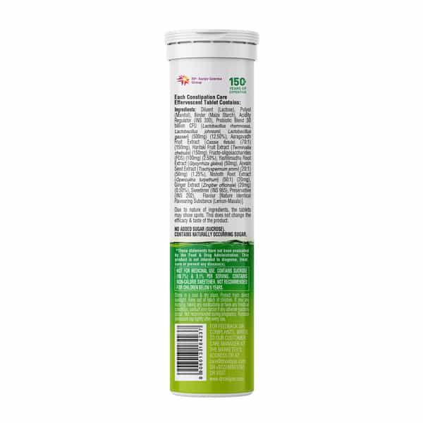 Dr. Vaidya's Constipation Care Effervescent Tablets | Digestive Masala Flavour | 15N (Pack Of 1)