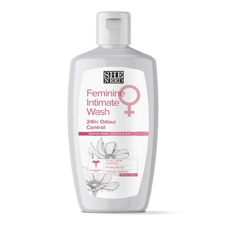 Sheneed 24hr Odor Control Feminine Intimate Wash- Blocks Odour For 24 Hours - 100 Ml