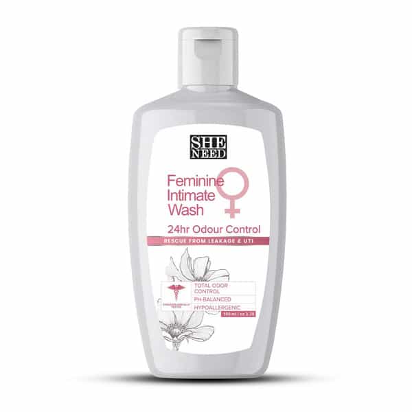 Sheneed 24Hr Odor Control Feminine Intimate Wash- Blocks Odour For 24 Hours - 100 Ml