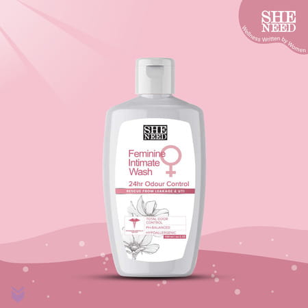 Sheneed 24hr Odor Control Feminine Intimate Wash- Blocks Odour For 24 Hours - 100 Ml