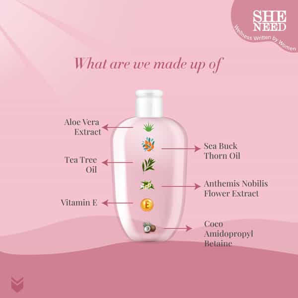 Sheneed 24Hr Odor Control Feminine Intimate Wash- Blocks Odour For 24 Hours - 100 Ml