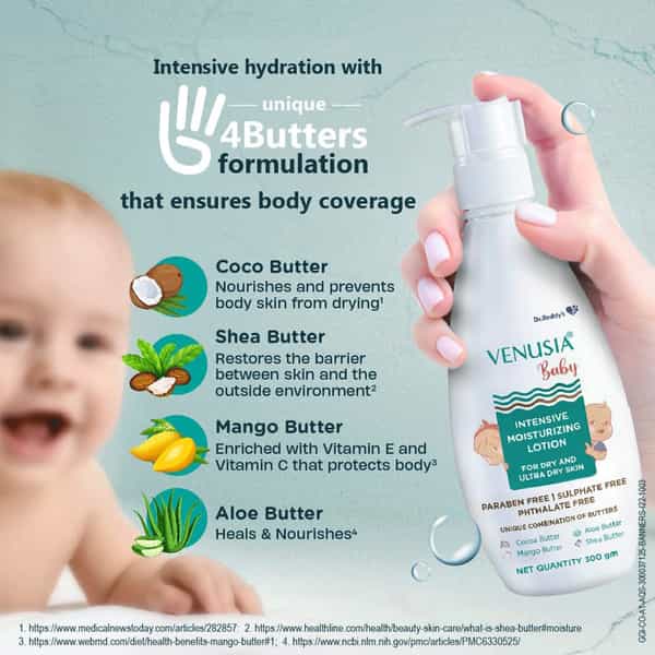 Venusia Baby Intensive Moisturizing | For Dry And Ultra Dry Skin | Lotion | 300 Gm