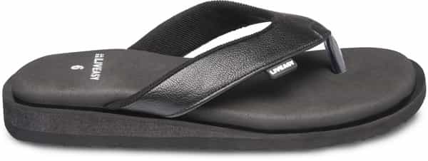 Liveasy Essentials Diabetic & Orthopedic Slippers (Style 2) -Men Black- Size Uk-8