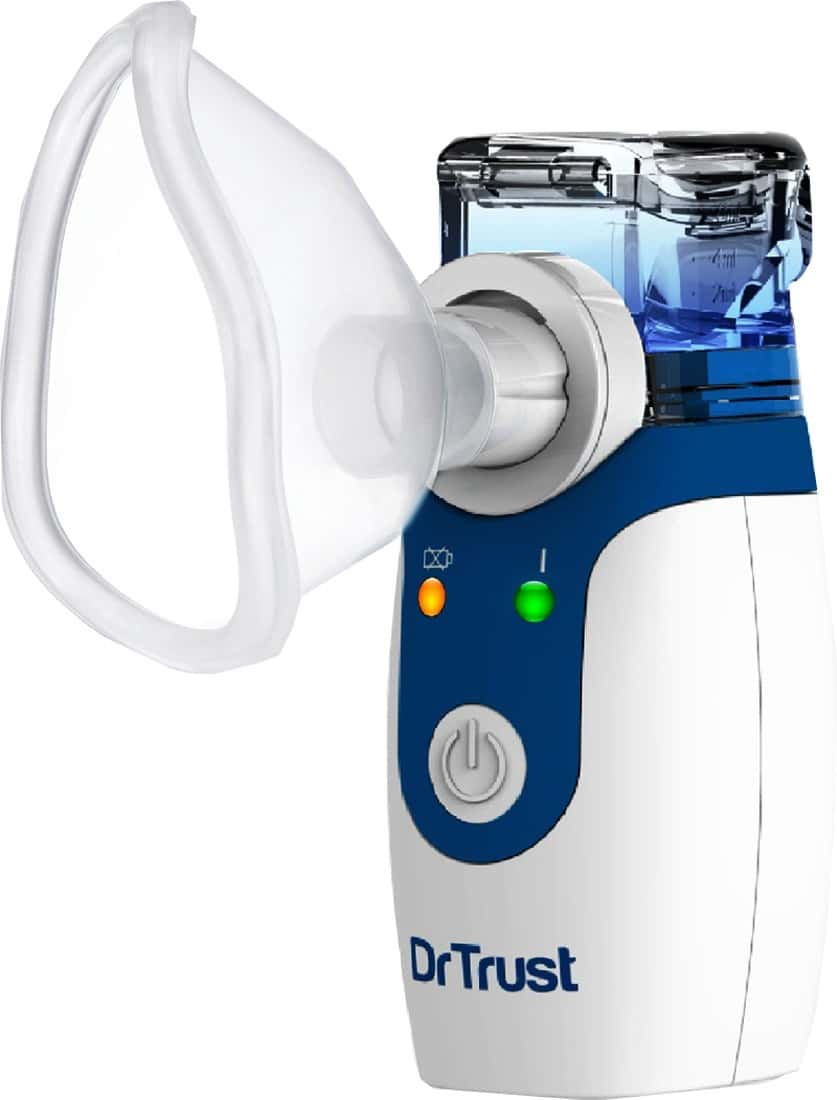 Dr Trust Portable Ultrasonic Mesh Nebulizer Machine Cool Mist Inhaler For Children And Adults