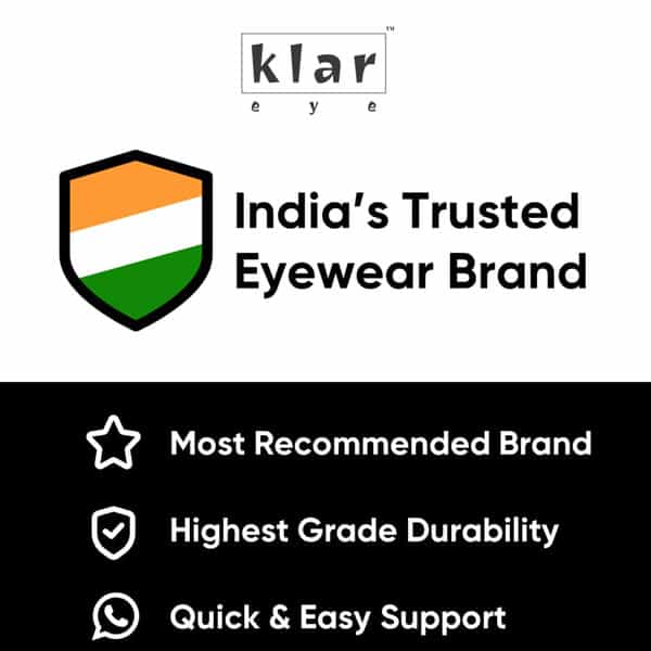 Klar Eye Rectangle Rimless Power Reading Glasses Men And Women Powers +1 To +3.50+3.50 Power Black