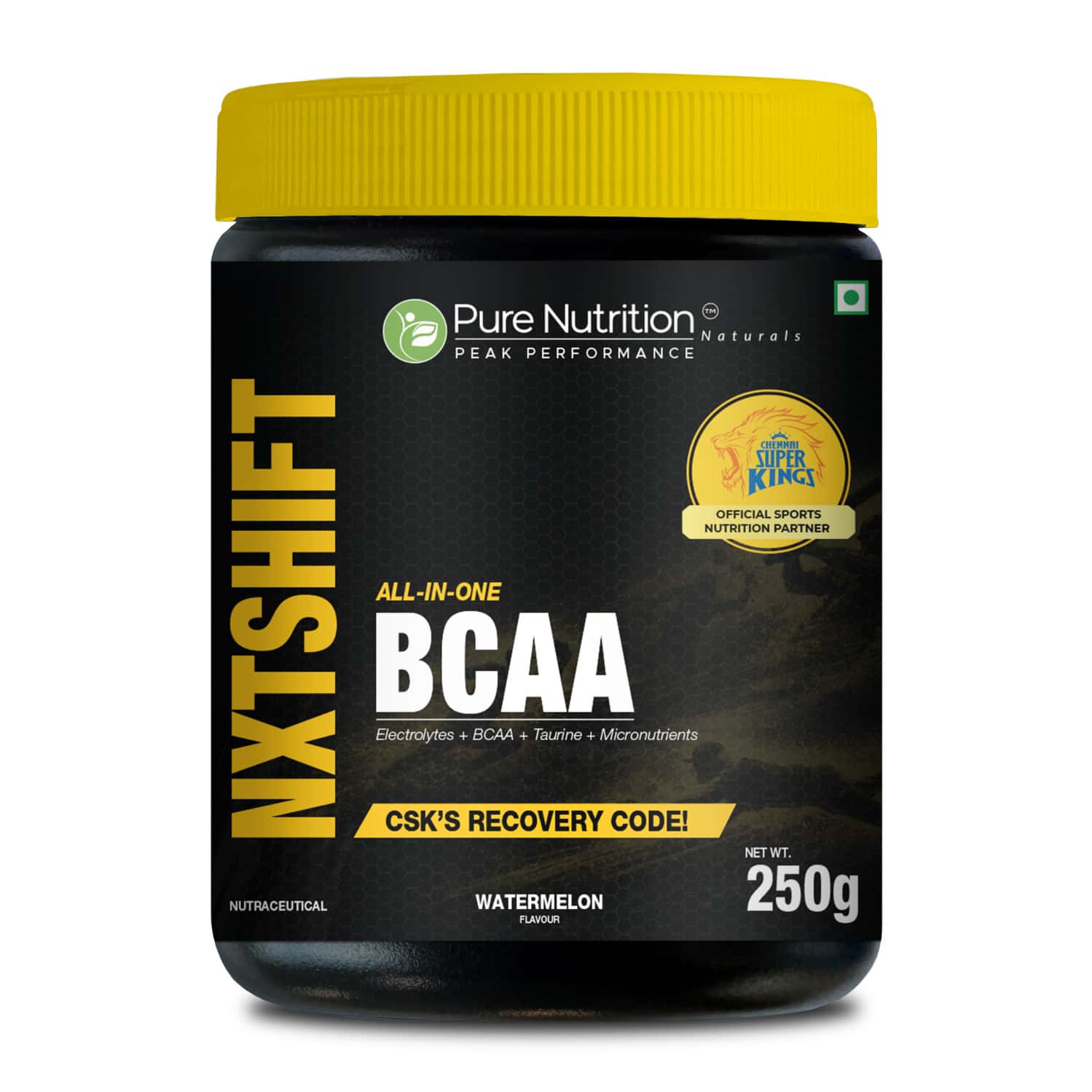 Pure Nutrition Nxtshift Bcaa |Watermelon | 2:1:1 Amino Blend For Energy & Recovery 250 Gm