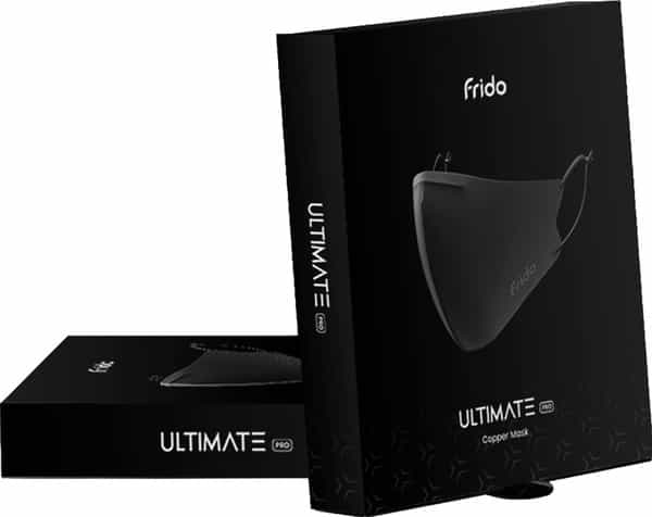 Frido Ultimate Pro Copper Treated Mask|Nose Clip|Ear Loop|Washable|Imported|Large Size Pack Of 1