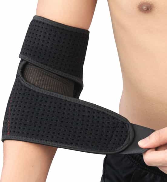 Skudgear Adjustable Elbow Support Brace With Breathable Builtin Fixed Mesh For Pain Relief Free Size