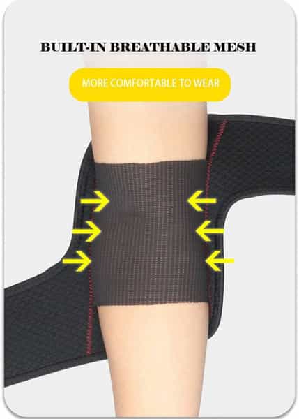 Skudgear Adjustable Elbow Support Brace With Breathable Builtin Fixed Mesh For Pain Relief Free Size