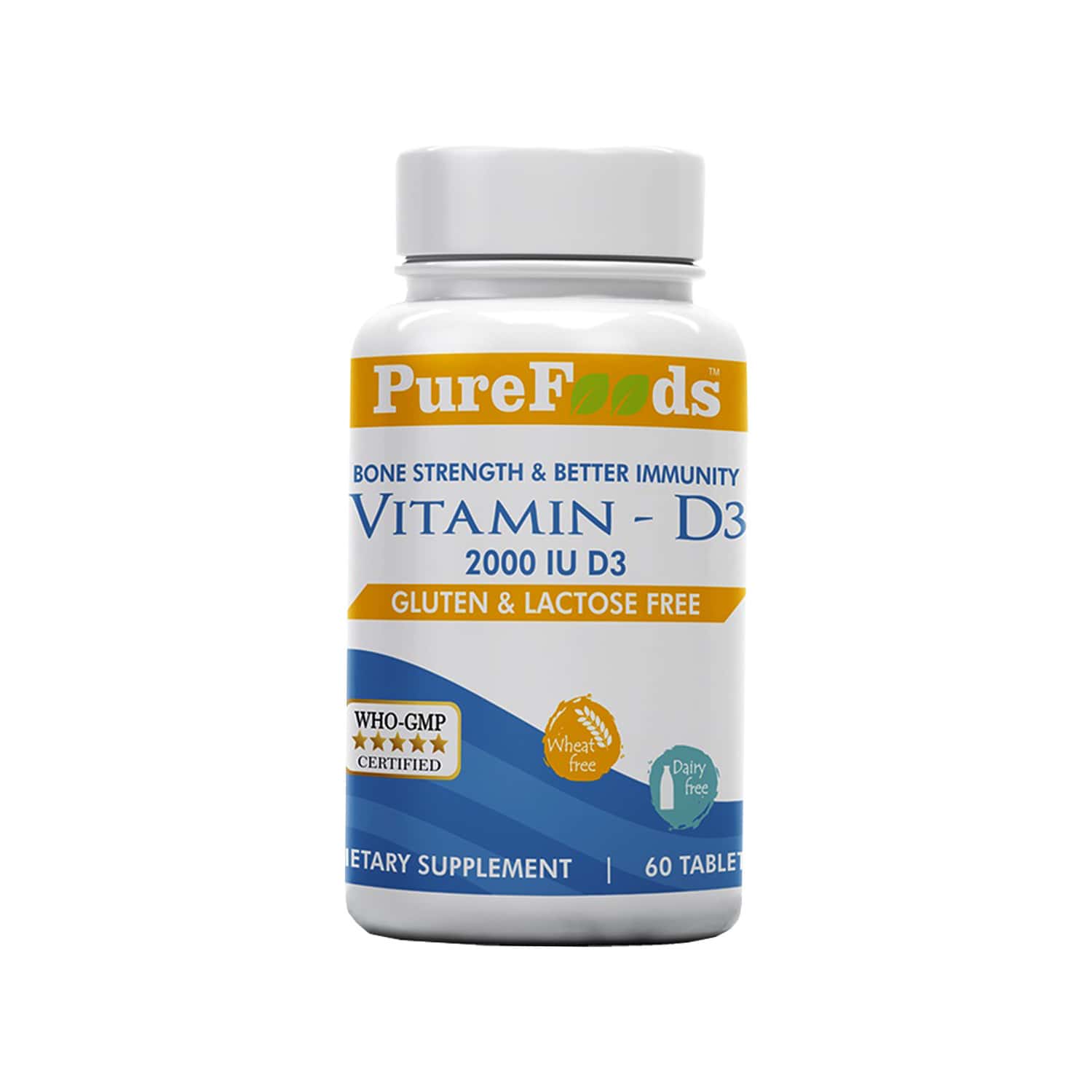 Buy PUREFOODS VITAMIN D3 2000 IU 60 TABLETS Online & Get Upto 60