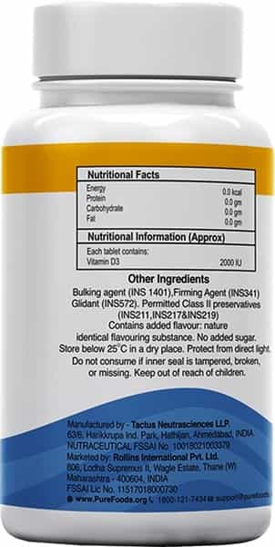 Purefoods Vitamin D3 - 2000 Iu - 60 Tablets