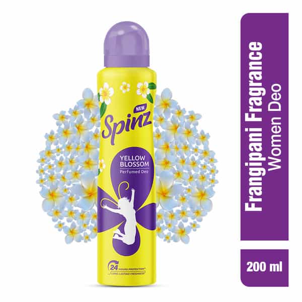 New Spinz Yellow Blossom Perfumed Deo For Women | Long Lasting Freshness | 200Ml