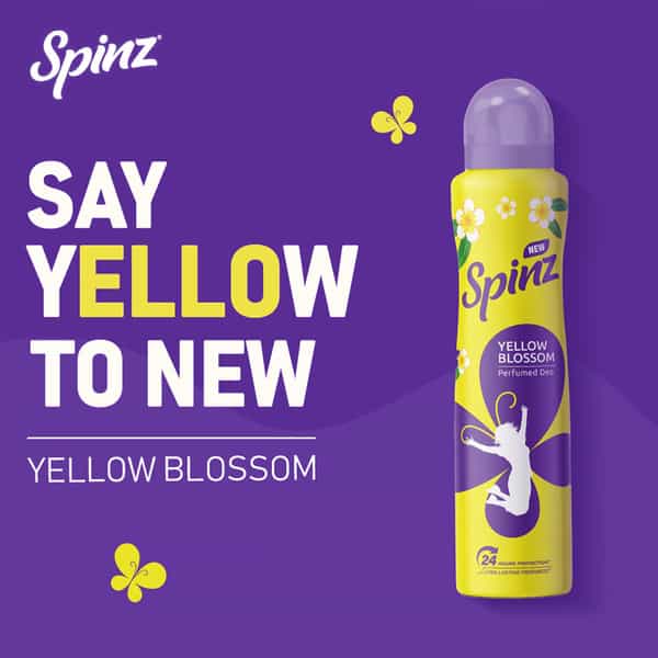 New Spinz Yellow Blossom Perfumed Deo For Women | Long Lasting Freshness | 200Ml