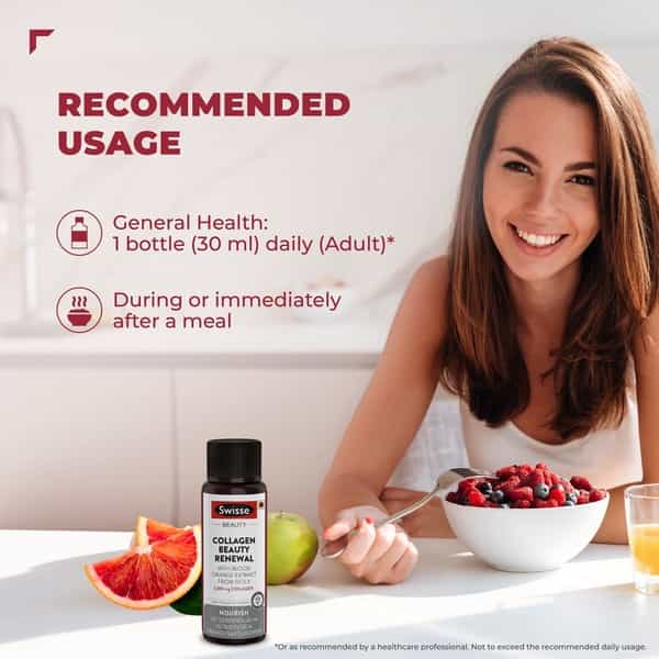 Swisse Collagen Beauty Renewal Supplement With Blood Orange Extract - 7X30ml