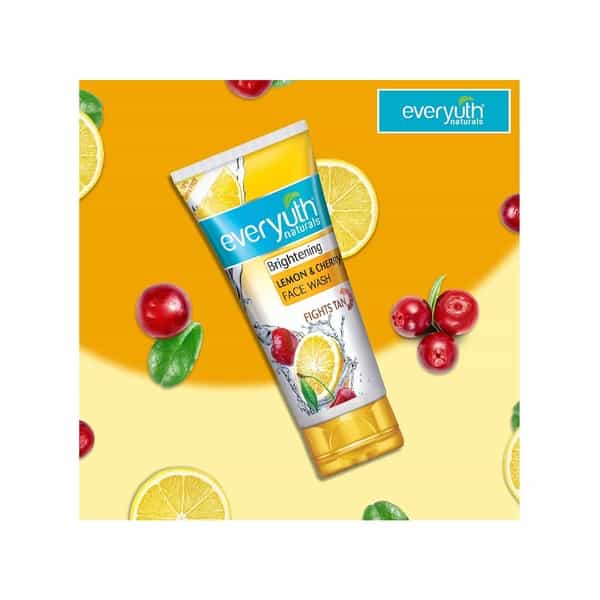 Everyuth Naturals Brightening Lemon & Cherry Face Wash Tube Of 165 G
