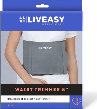 Liveasy Ortho Care Grey Waist Trimmer / Abdominal Binder - Large (36 - 40 Inch)