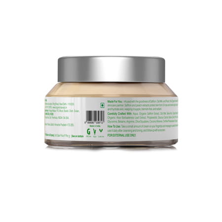 Organic Harvest Youthful Glow Face Cream: Saffron, Oat Milk & Peach |Pigmentation Removal Cream, 50g