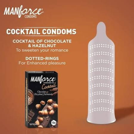 Manforce Ignite Apple-Peach & Cocktail Hazelnut & Chocolate Flavoured Condoms(Set Of 2 20 Pcs)