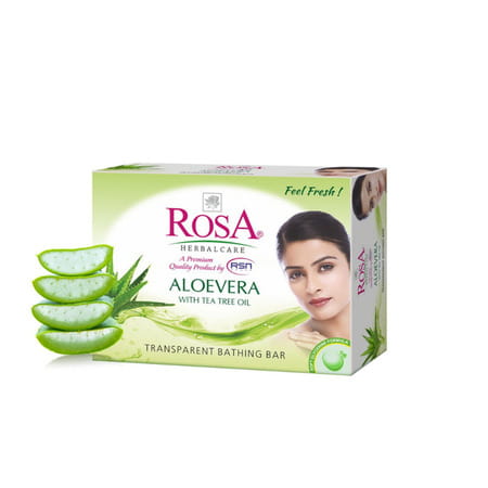 Rosa Transparent Peach & Olive And Rose Gel Soap I Skin Conditioners I Pack 4 *100g Each